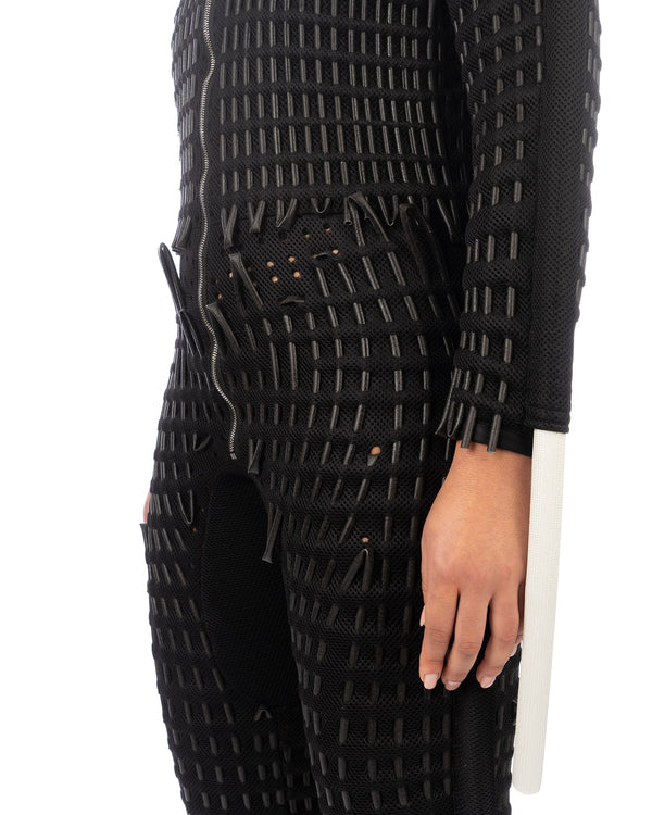 KANGHYUK | Airmesh Tunnel Jumpsuit Black - Concrete