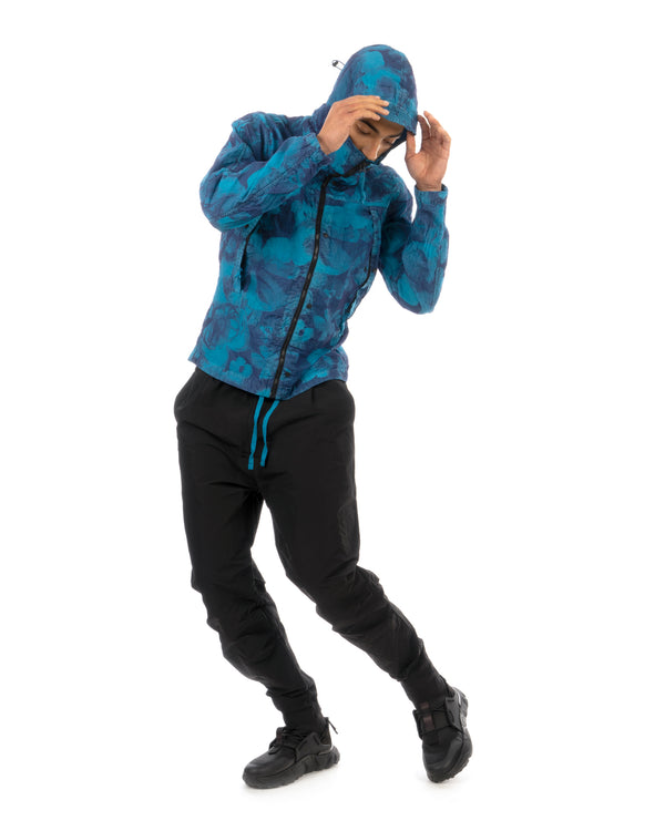 NEMEN | Neon Windbreaker Jacket Blue Cyan - Concrete