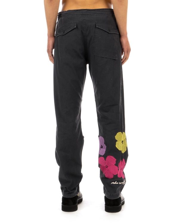 maharishi | x Warhol 3687 Flowers Snopants Black - Concrete