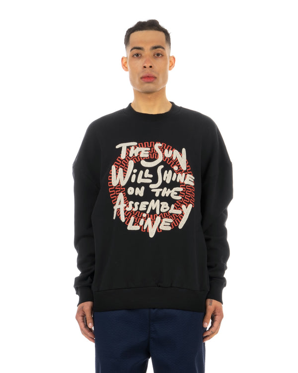 Henrik Vibskov | The Sun Roundneck Sweat Black - Concrete
