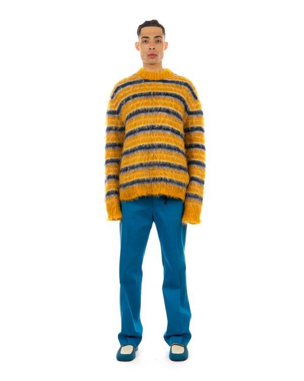 Marni | Iconic Groovy Striped Sweater Sunflower - Concrete