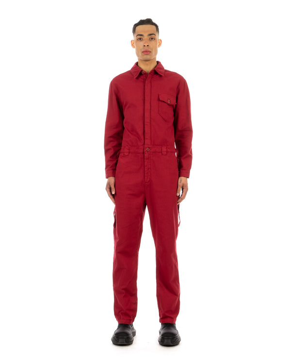 YOOST | W Loose Strap Boiler Suit Red - Concrete