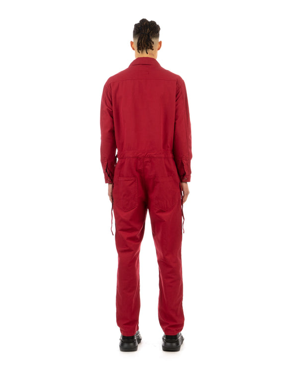 YOOST | W Loose Strap Boiler Suit Red - Concrete