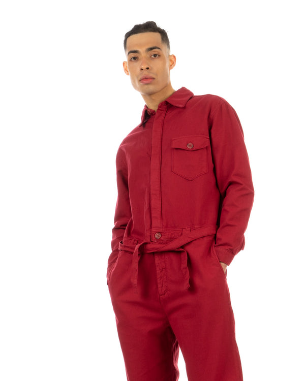 YOOST | W Loose Strap Boiler Suit Red - Concrete