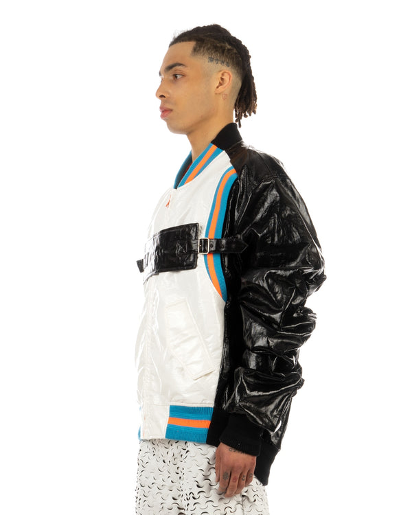 Walter Van Beirendonck | Neon Shadow Bomber (Oversized) White - Concrete