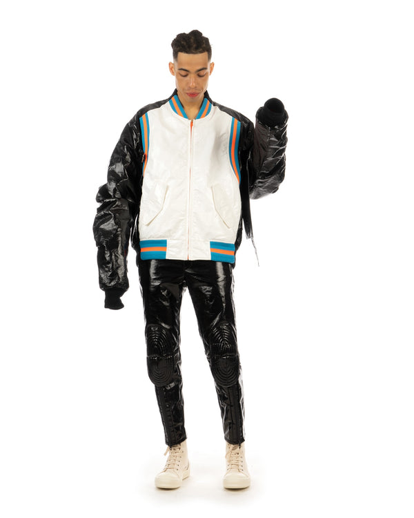Walter Van Beirendonck | Neon Shadow Bomber (Oversized) White - Concrete