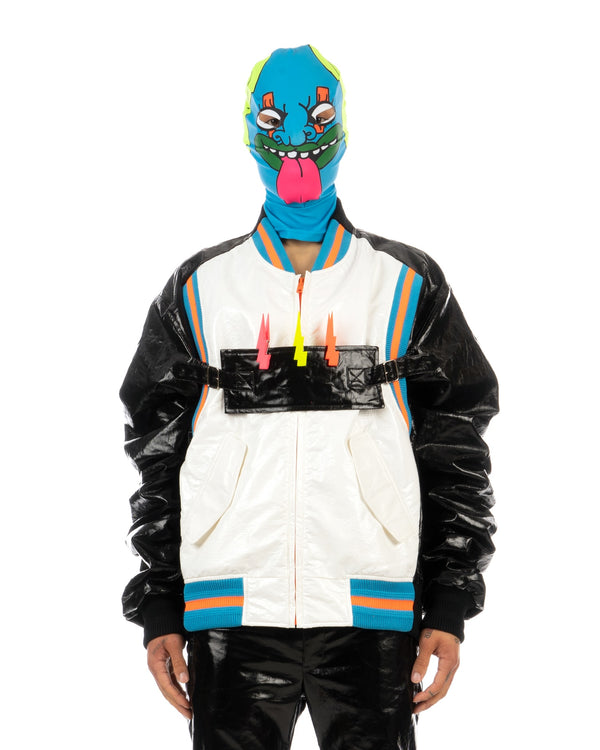 Walter Van Beirendonck | Neon Shadow Bomber (Oversized) White - Concrete