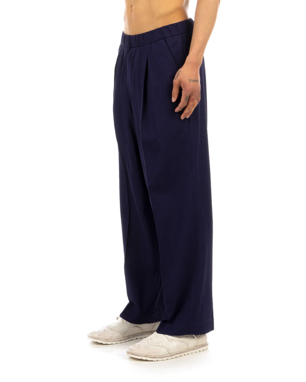Haversack | Silk Shear Soccer Straight Easy Pants Navy - Concrete