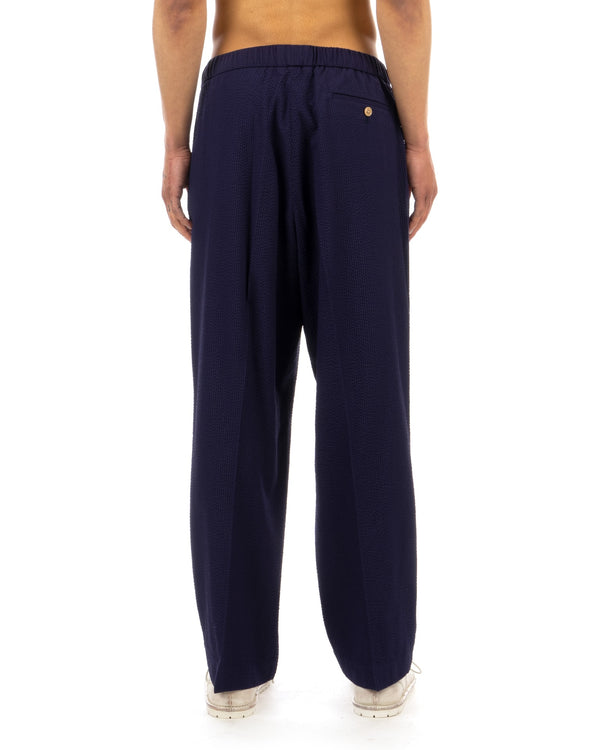 Haversack | Silk Shear Soccer Straight Easy Pants Navy - Concrete