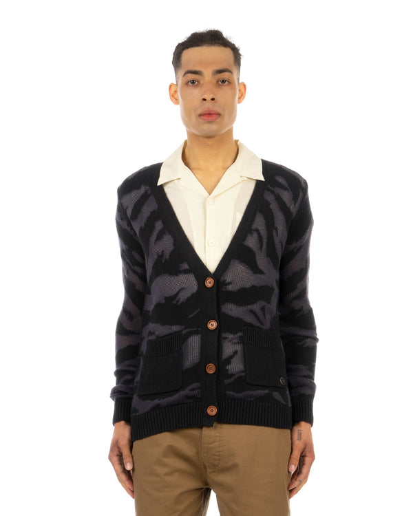 Stussy | 027148 Hurricane Cardigan Black - Concrete