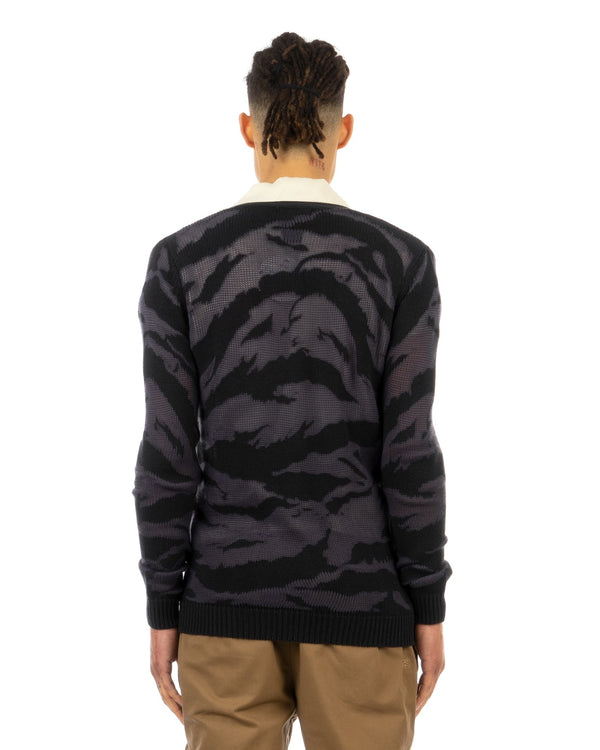 Stussy | 027148 Hurricane Cardigan Black - Concrete