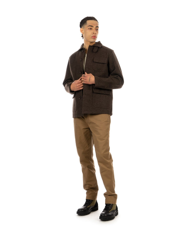 Stussy | Deluxe Wool Hunting Jacket Brown - Concrete