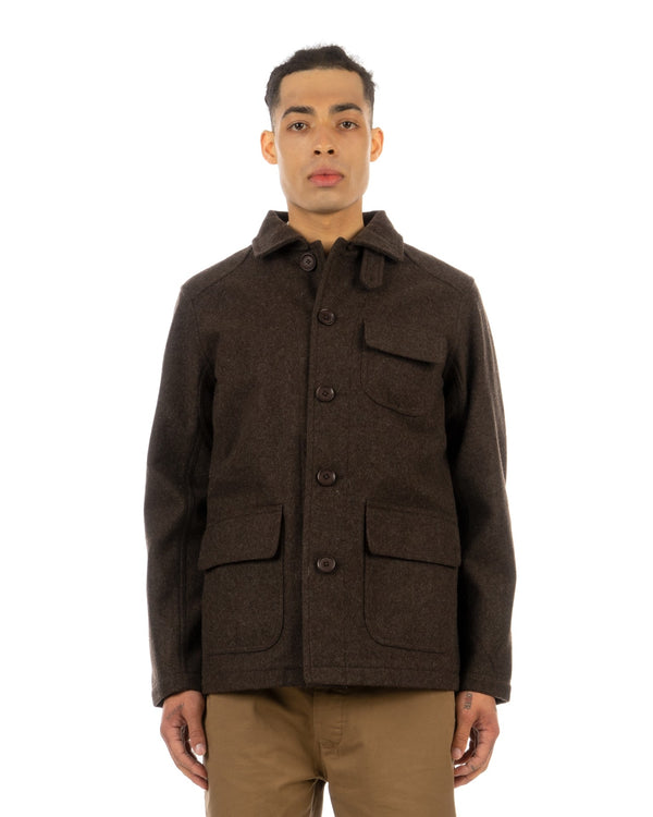 Stussy | Deluxe Wool Hunting Jacket Brown - Concrete