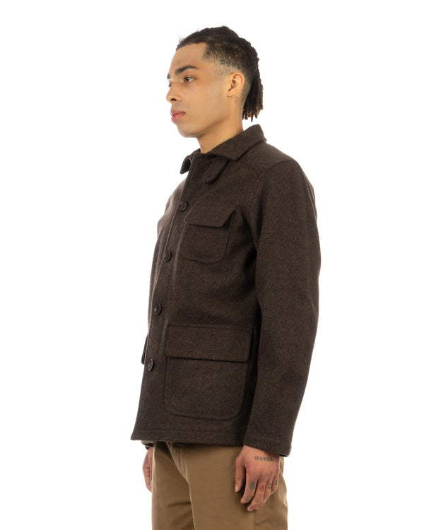 Stussy | Deluxe Wool Hunting Jacket Brown - Concrete