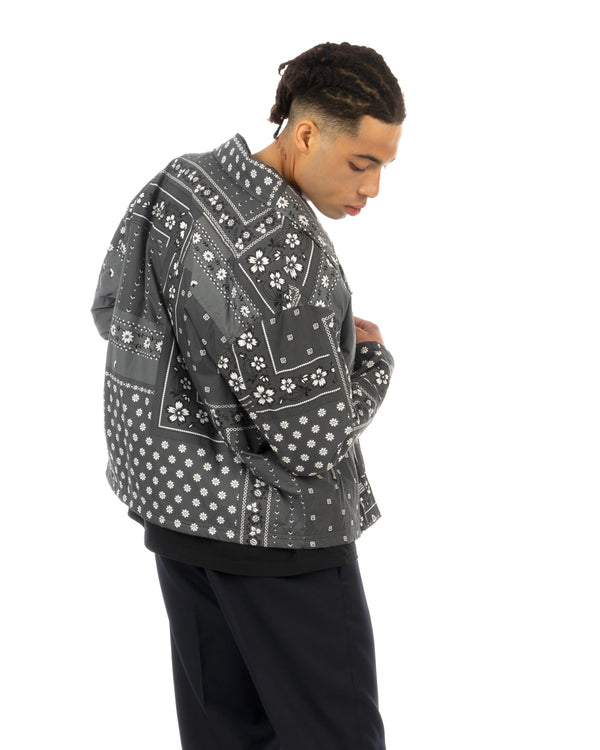 NEIGHBORHOOD | Bandana Chopped Riders Jacket Gray - Concrete