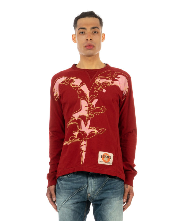 Michiko Koshino Jeans | Maglia Embroidered Sweater Red - Concrete