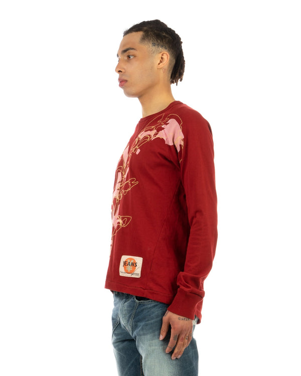 Michiko Koshino Jeans | Maglia Embroidered Sweater Red - Concrete