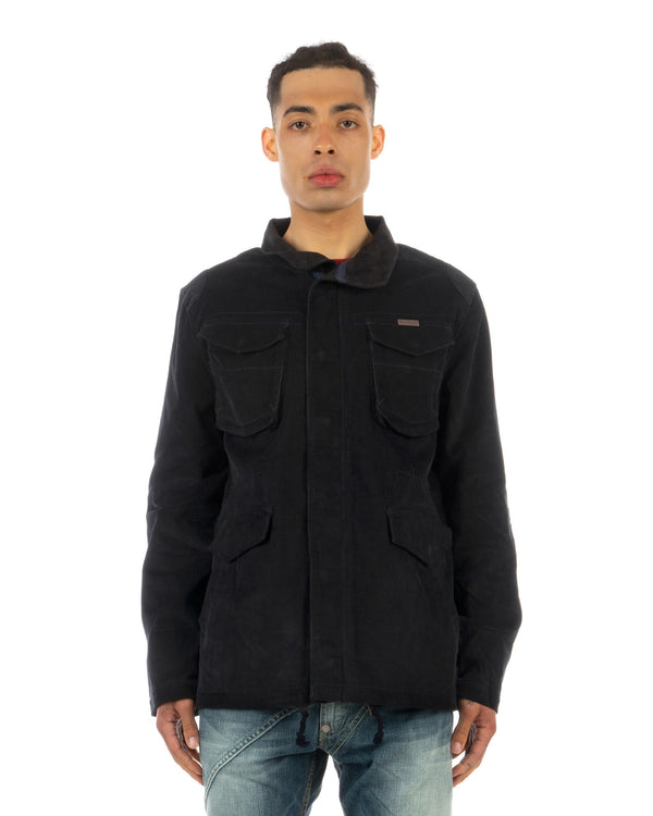Staple | Krewston Corduroy M-65 Jacket Navy - Concrete