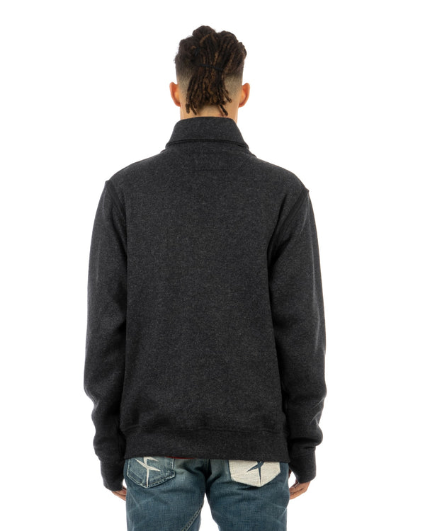 maharishi | 3533 Flight Shawl Wool Knit Jacket Charcoal - Concrete