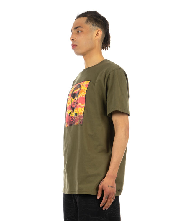 maharishi | 9711 Warhol Polaroid Portrait T-Shirt Olive - Concrete
