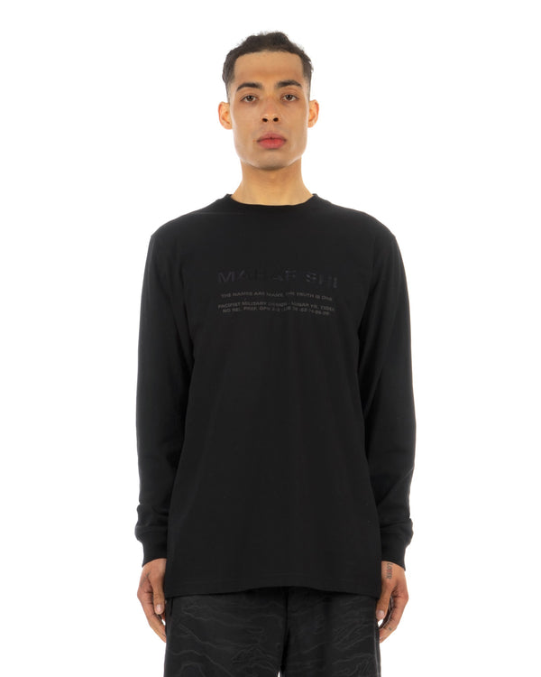 maharishi | 9754 Miltype Embroidered T-Shirt Black - Concrete