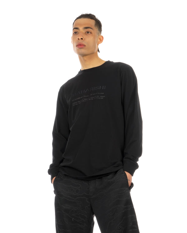 maharishi | 9754 Miltype Embroidered T-Shirt Black - Concrete