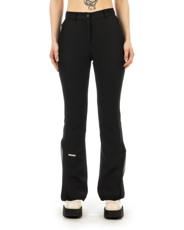 C2H4 | W Streamline Arc Panelled Haze Trousers Solemn Black - Concrete