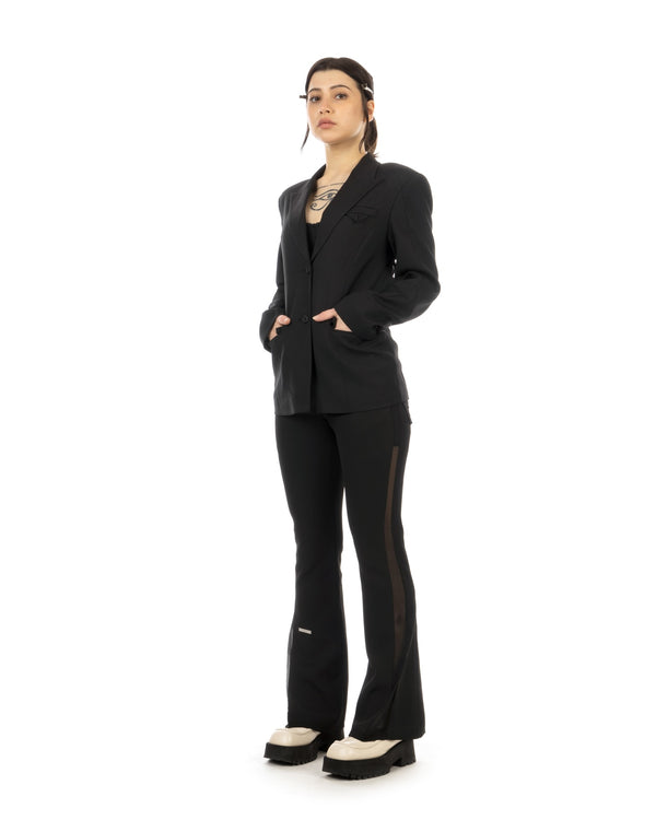 C2H4 | W Layering Hollowed-Out Archtailored Jacket Black - Concrete