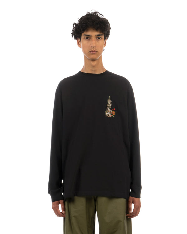 maharishi | 4055 Cubist Dragon LS T-Shirt Black - Concrete