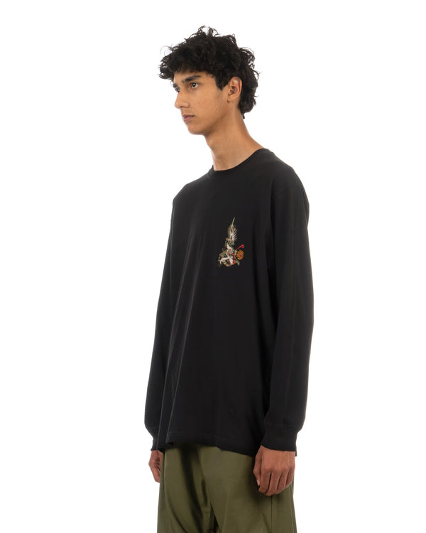 maharishi | 4055 Cubist Dragon LS T-Shirt Black - Concrete