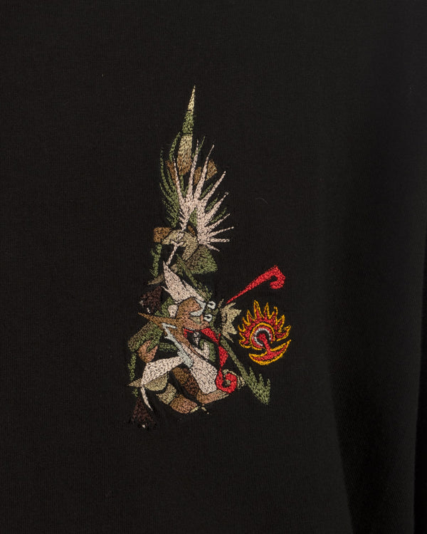 maharishi | 4055 Cubist Dragon LS T-Shirt Black - Concrete