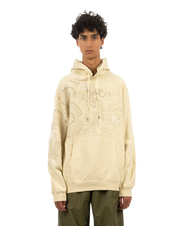 maharishi | 8132 Tibetan Dragon Hoodie Ecru - Concrete