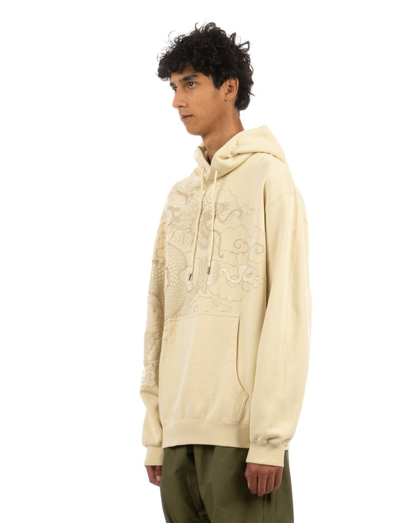 maharishi | 8132 Tibetan Dragon Hoodie Ecru - Concrete