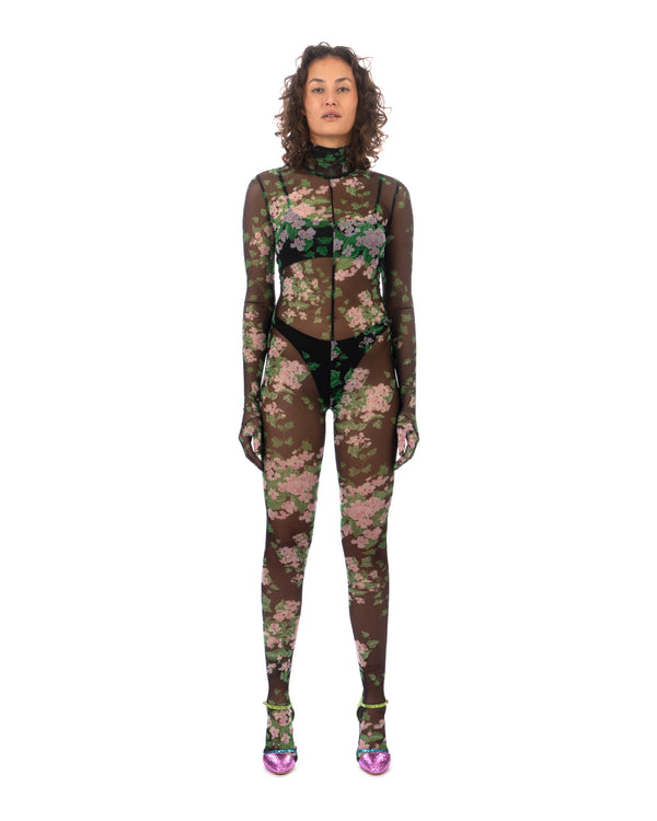SHUTING QIU | Bodysuit Multi / Floral - Concrete
