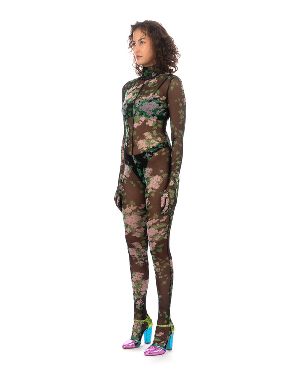 SHUTING QIU | Bodysuit Multi / Floral - Concrete