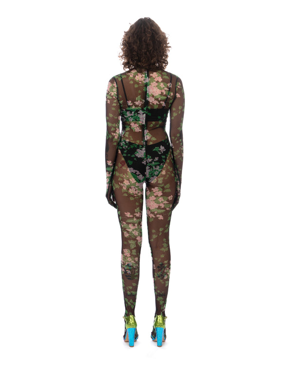 SHUTING QIU | Bodysuit Multi / Floral - Concrete