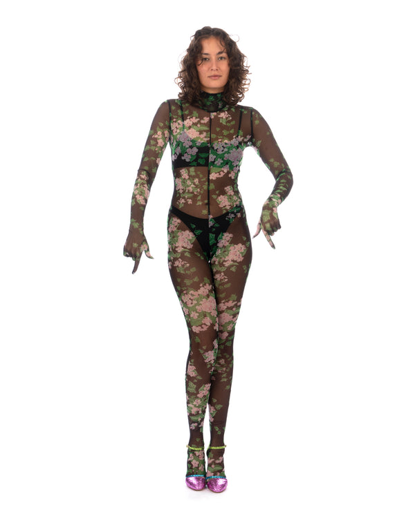 SHUTING QIU | Bodysuit Multi / Floral - Concrete