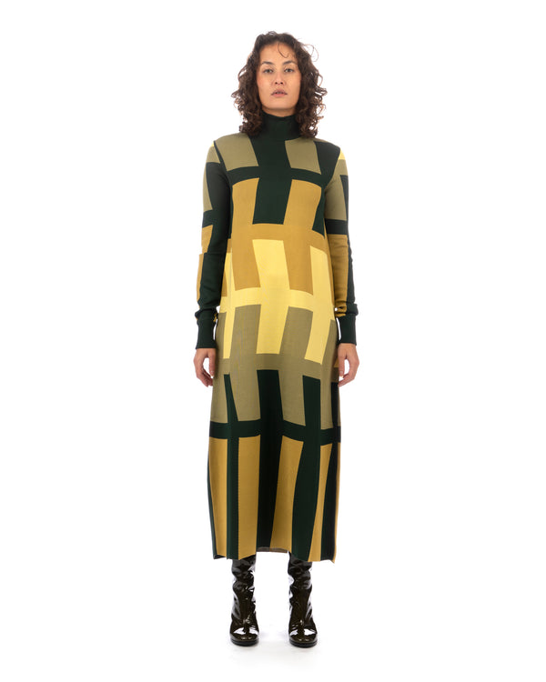 Colville | Arrow Knit Dress Yellow / Mustard - Concrete