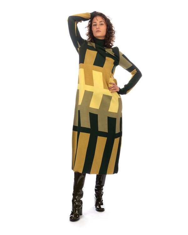 Colville | Arrow Knit Dress Yellow / Mustard - Concrete