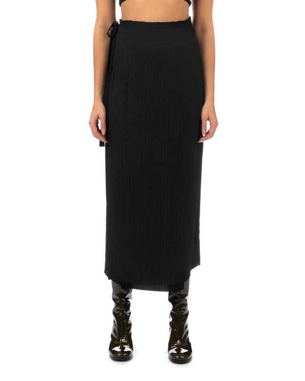 Henrik Vibskov | Satellite Plissé Skirt Black - Concrete
