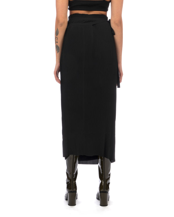 Henrik Vibskov | Satellite Plissé Skirt Black - Concrete