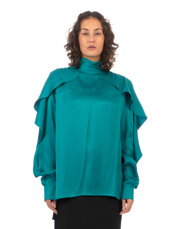 Colville | Ripple Shirt Turquoise - Concrete