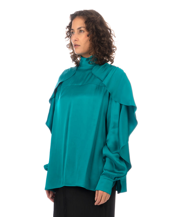 Colville | Ripple Shirt Turquoise - Concrete