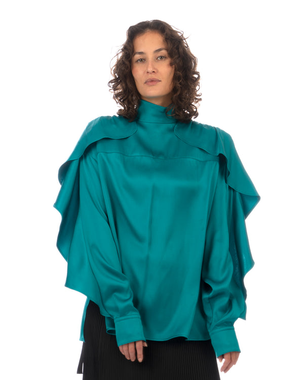 Colville | Ripple Shirt Turquoise - Concrete