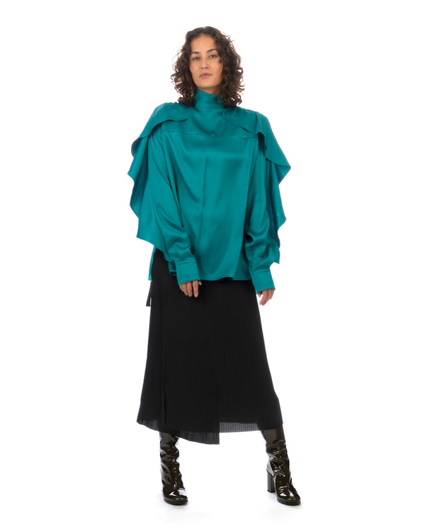Colville | Ripple Shirt Turquoise - Concrete