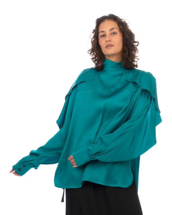 Colville | Ripple Shirt Turquoise - Concrete