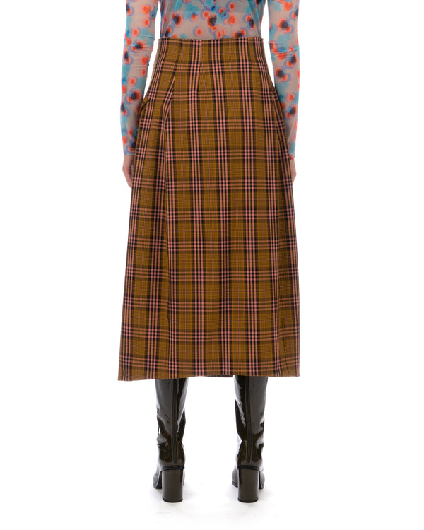 Henrik Vibskov | Crackle Suit Skirt Multi Checks - Concrete
