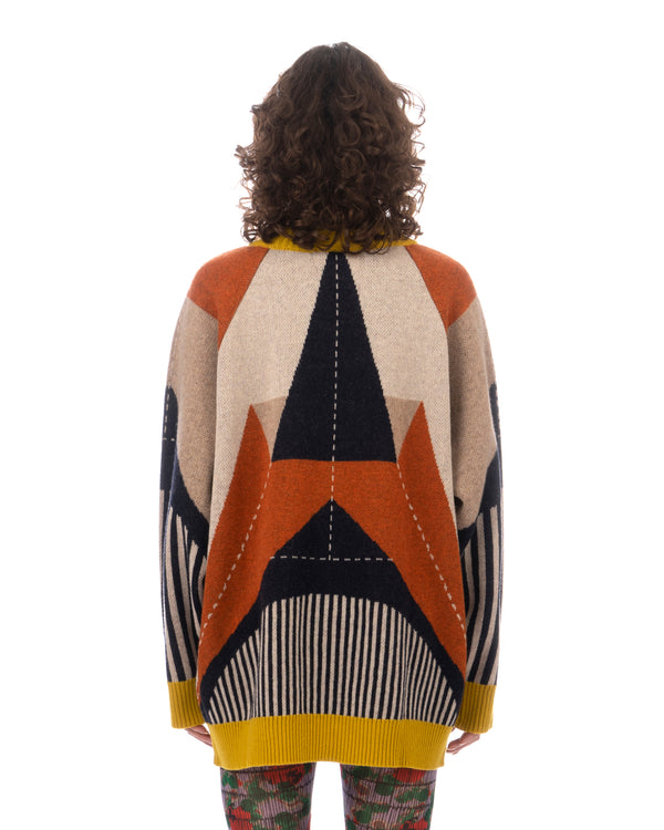 Henrik Vibskov | Paper Plane Roundneck Brown - Concrete