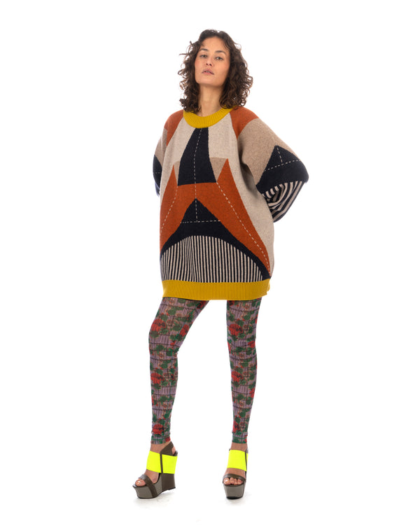 Henrik Vibskov | Paper Plane Roundneck Brown - Concrete