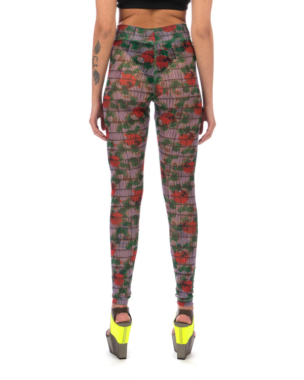 Henrik Vibskov | Mesh Leggings Dots Orange / Lavender - Concrete